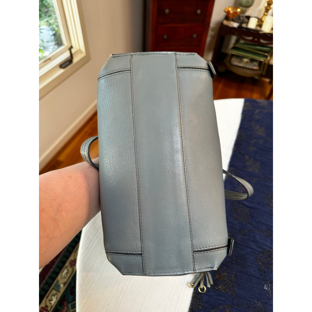 Chloé Leather Slate Blue Leather & Gray Suede Tote Bag - Picture 16 of 16